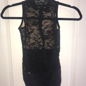 Natalie Dance Wear Black Lace Leotard